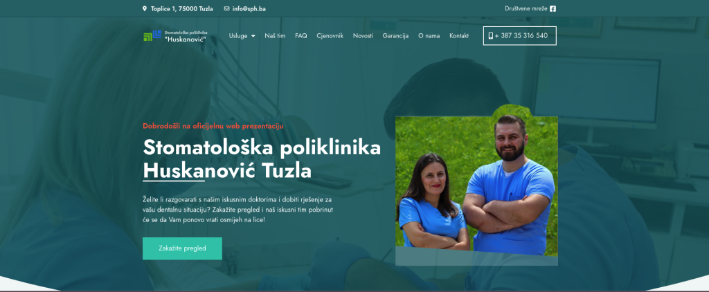 Dobrodošli na redizajniranu web stranicu poliklinike Huskanović u Tuzli!